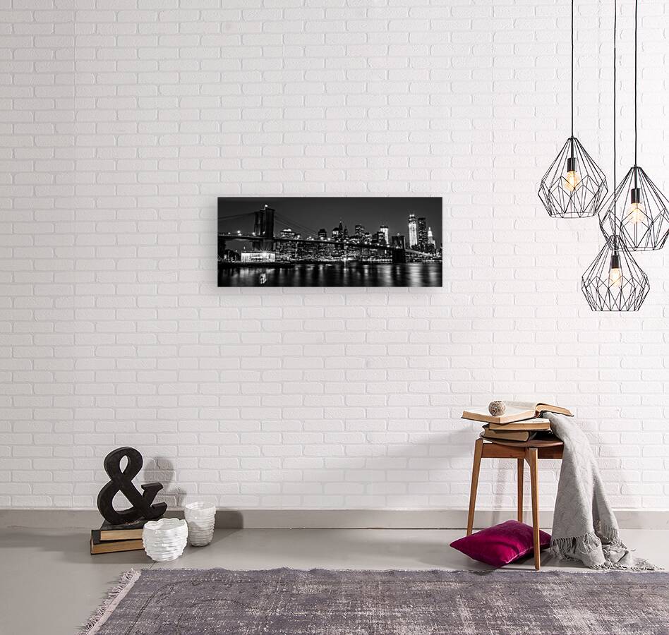 new york city skyline from brooklyn  panoramic 36 Reproduction