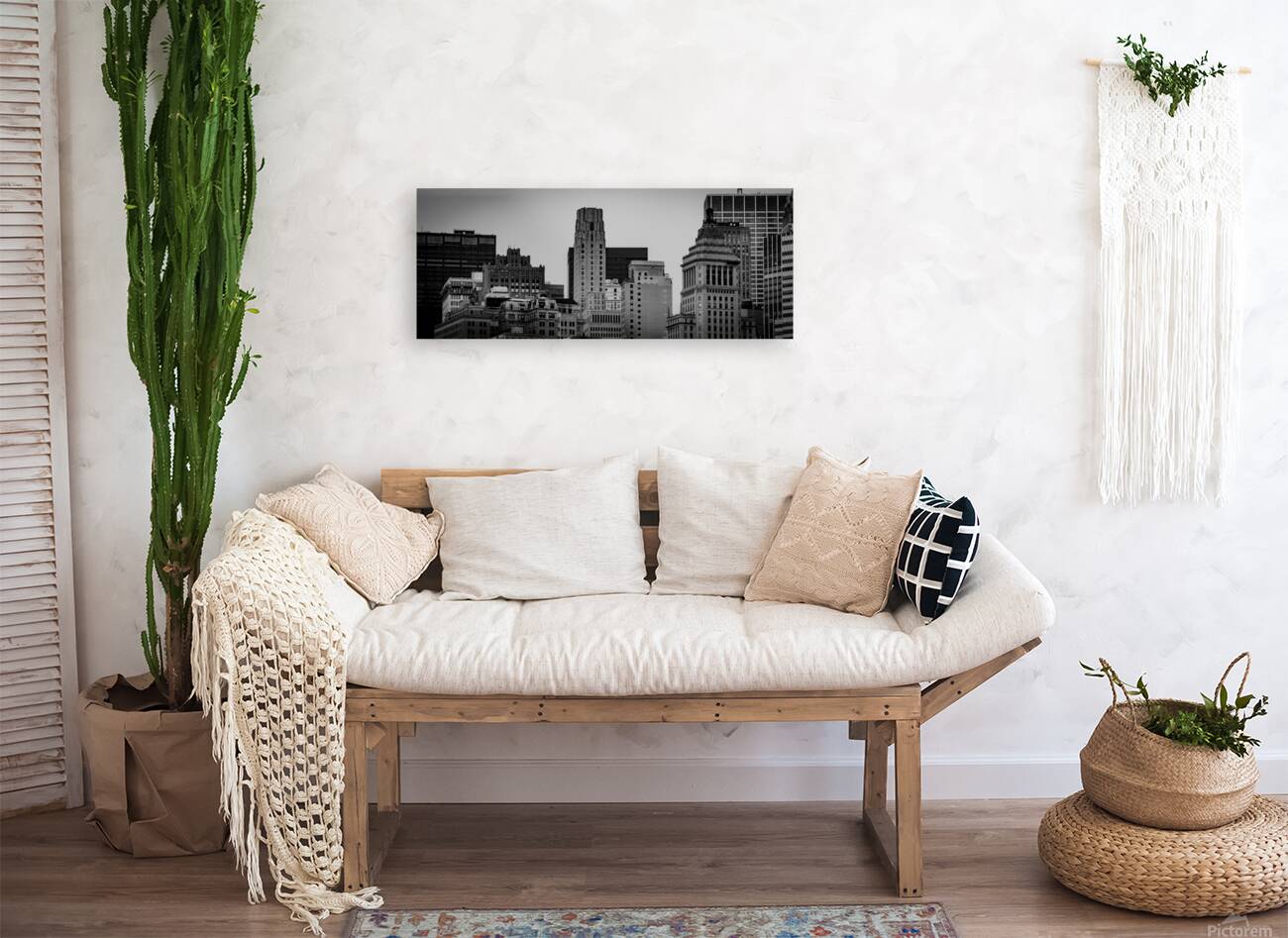 old bulidings manhattan financial district  panor Reproduction