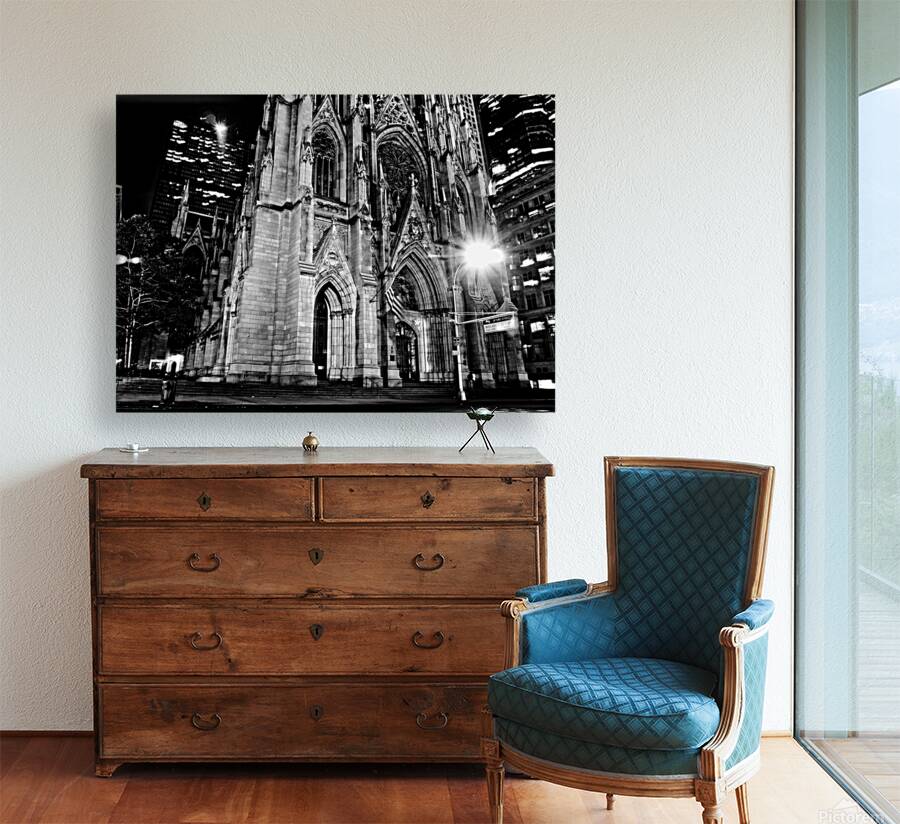 st patricks cathedral at night  horizontal 1530 C Reproduction