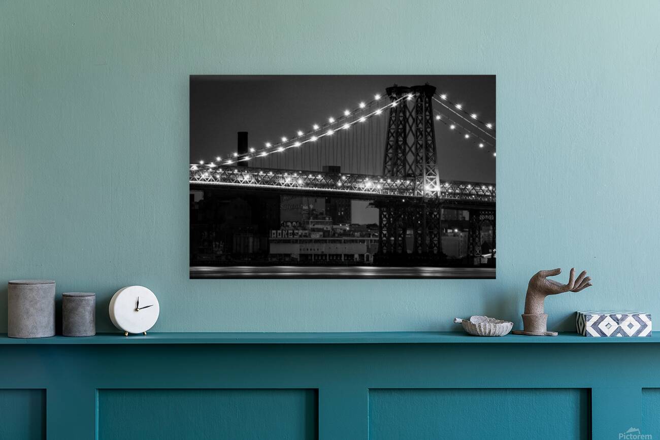 williamsburg bridge at night  horizontal 1524 Wil Reproduction