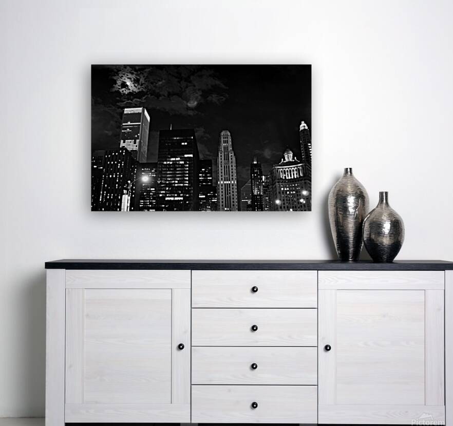 magnificent mile at night  horizontal 73 Michigan Reproduction