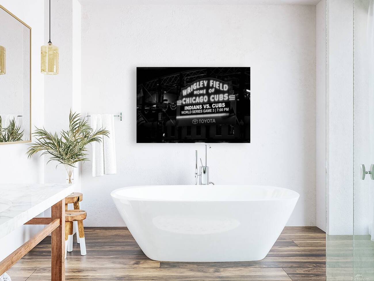 the 2016 world series at wrigley field  horizonta Reproduction