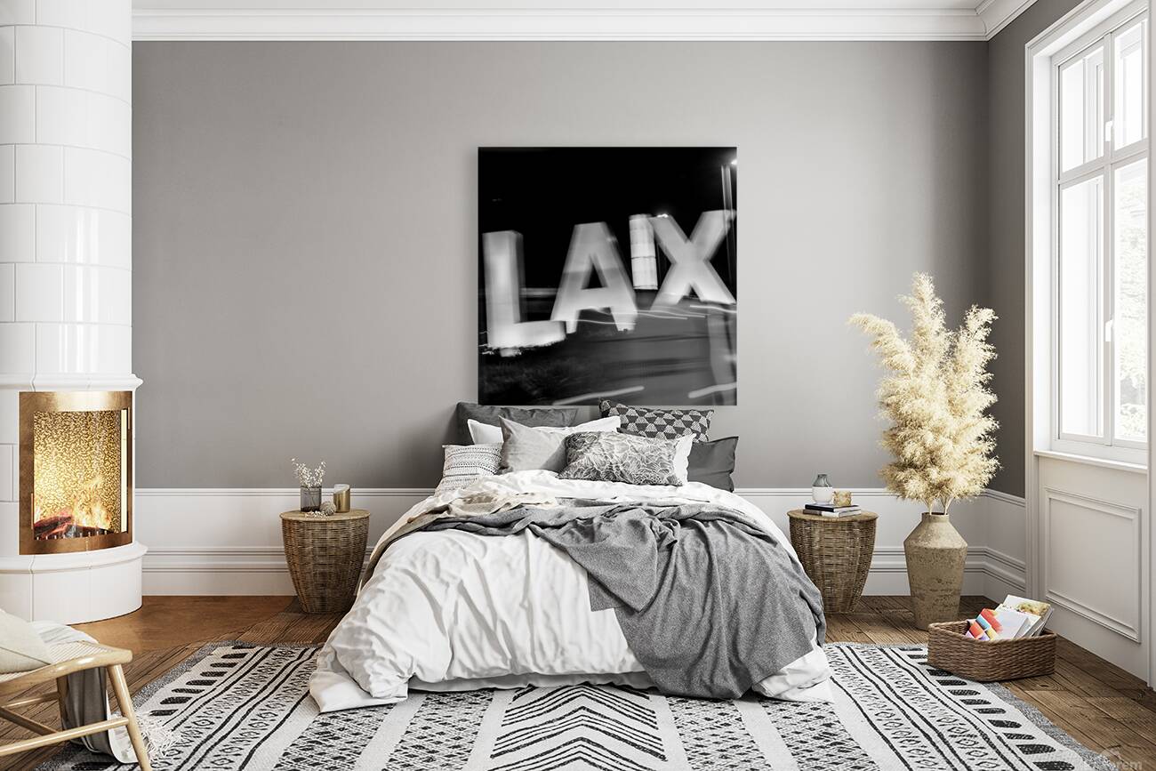 blurry LAX sign  square 2173 Laix 13k Reproduction