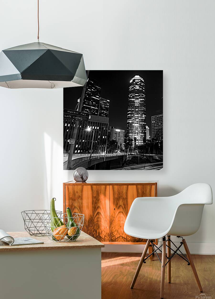 6th street at the 110 downtown la skyline at nigh 1708173477.8501 Reproduction