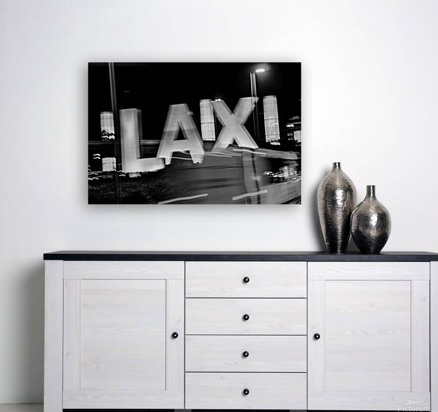 blurry LAX sign  horizontal 2173 Laix 13k Reproduction