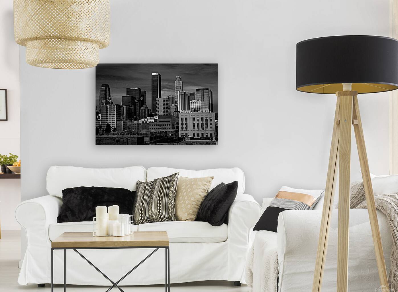 los angeles skyline fashion district  horizontal Reproduction