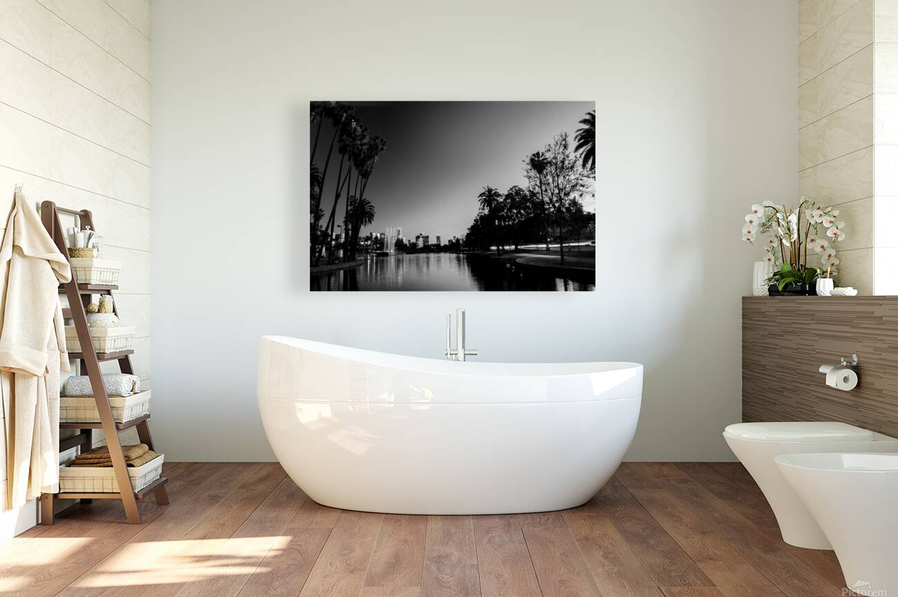 los angeles skyline echo park glendale blvd  hori Reproduction