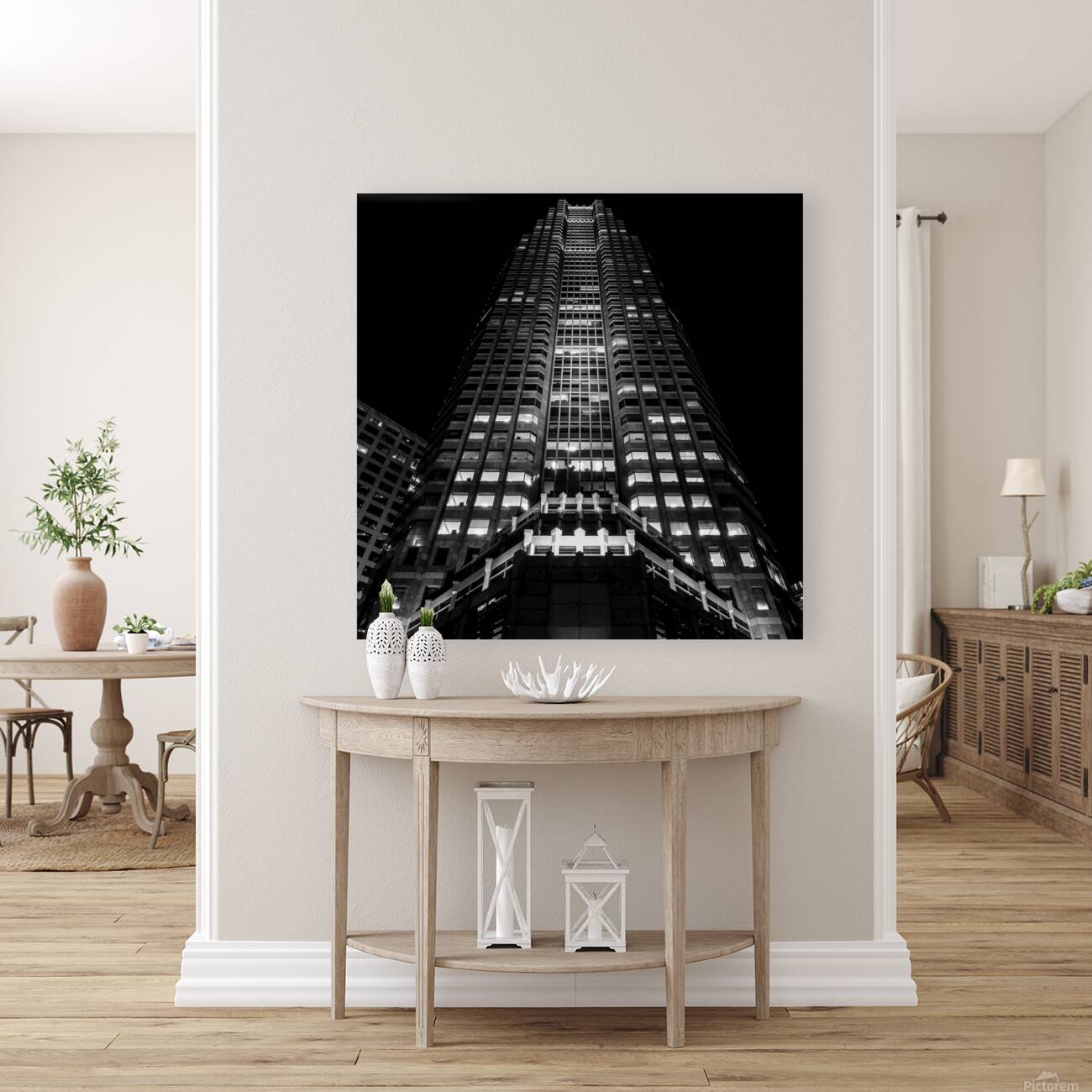 PWC building at night  square 2150 Cooper 13k Reproduction