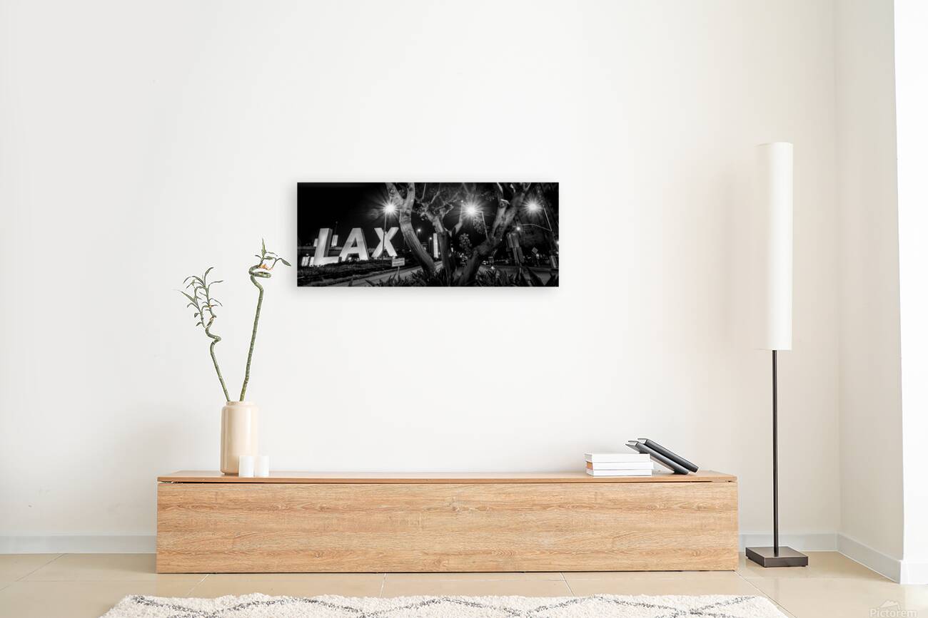 the LAX sign at night  panoramic 2176 Lax 2 13k.j Reproduction