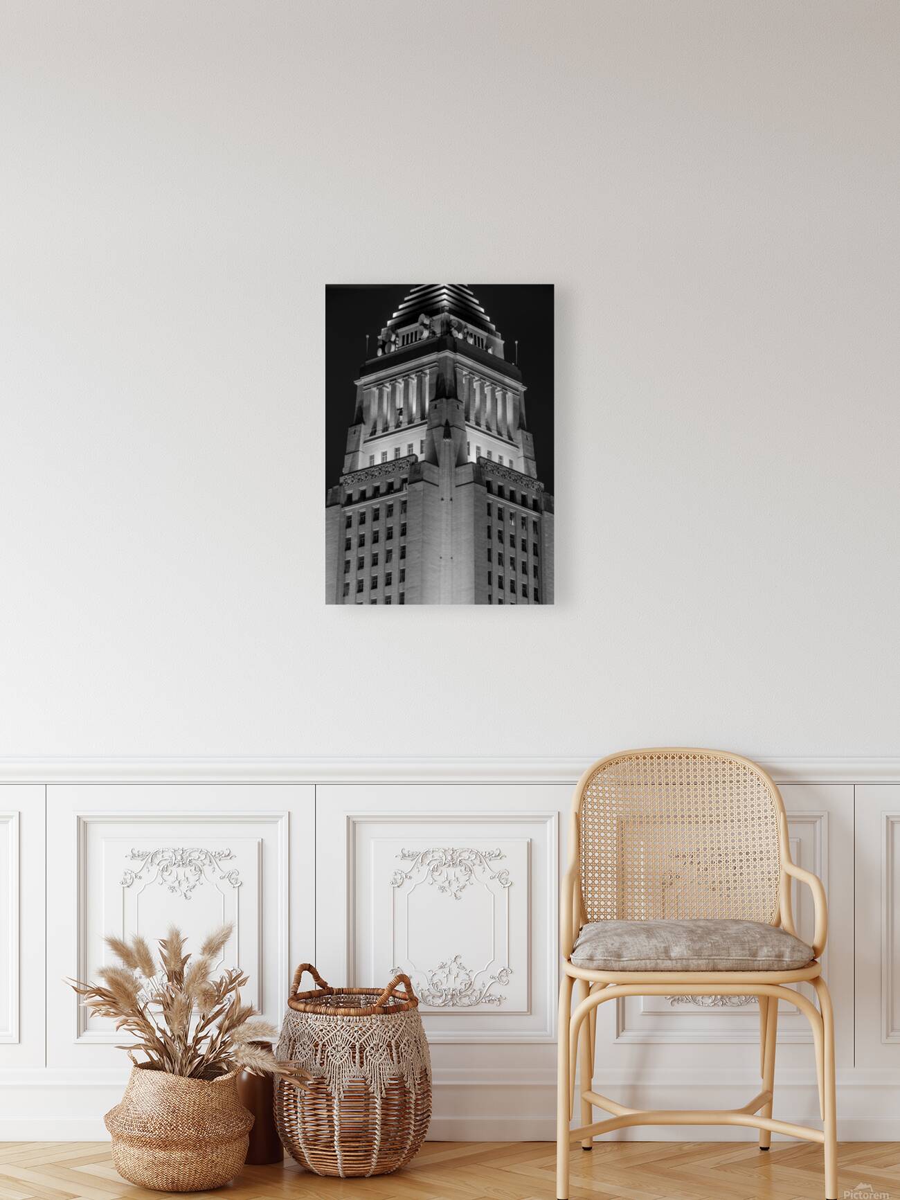 top of los angeles city hall  vertical 2190 Pinna Reproduction