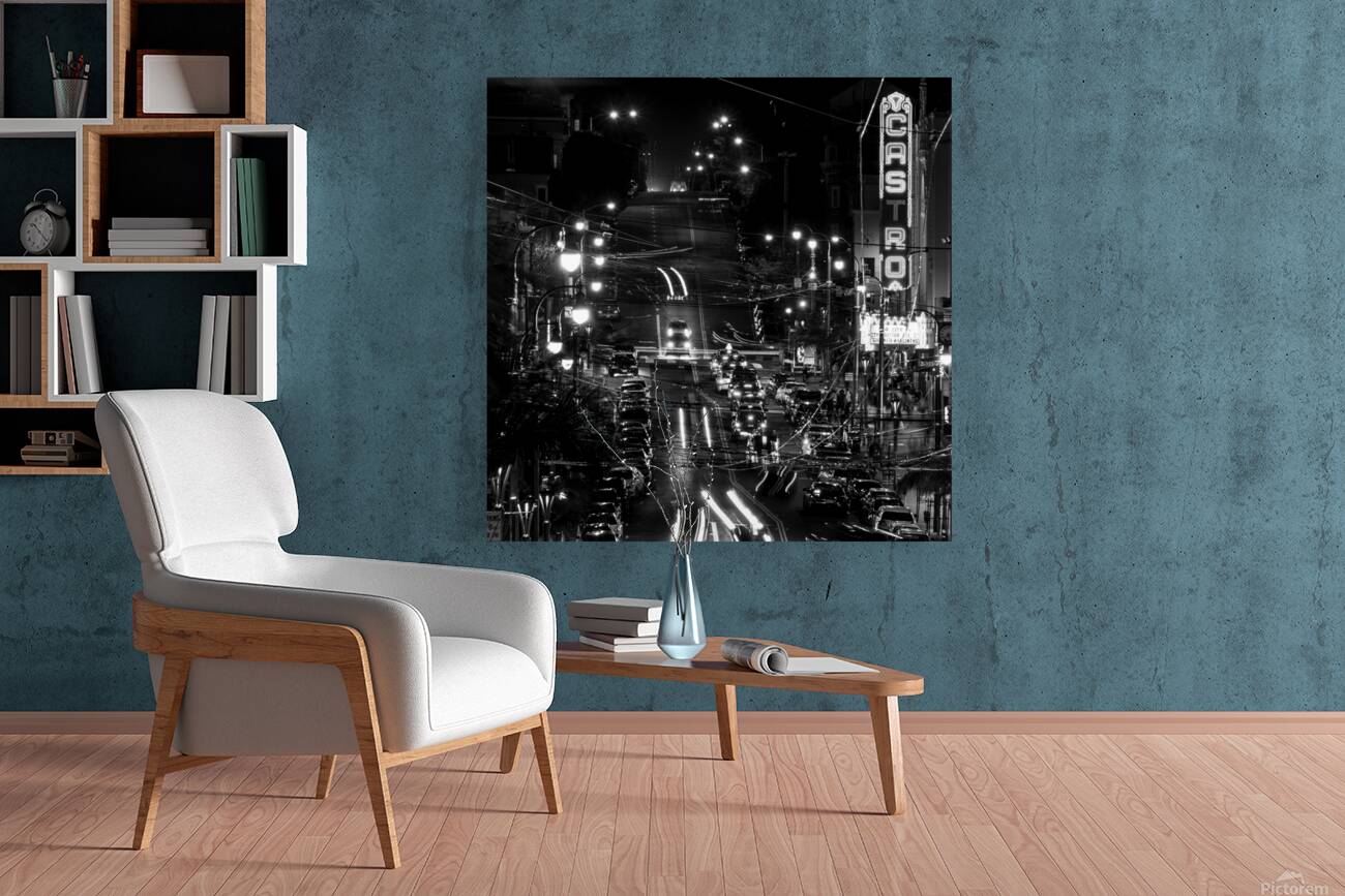 castro theater night  square 2768 Castro 13k Reproduction