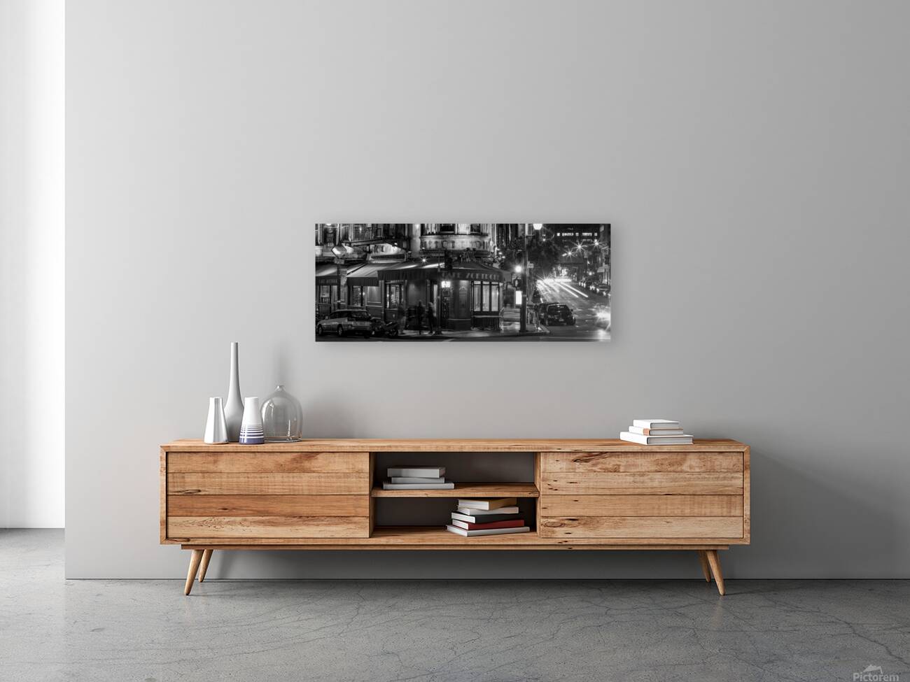 cafe zoetrope at night francis ford coppola  pano Reproduction