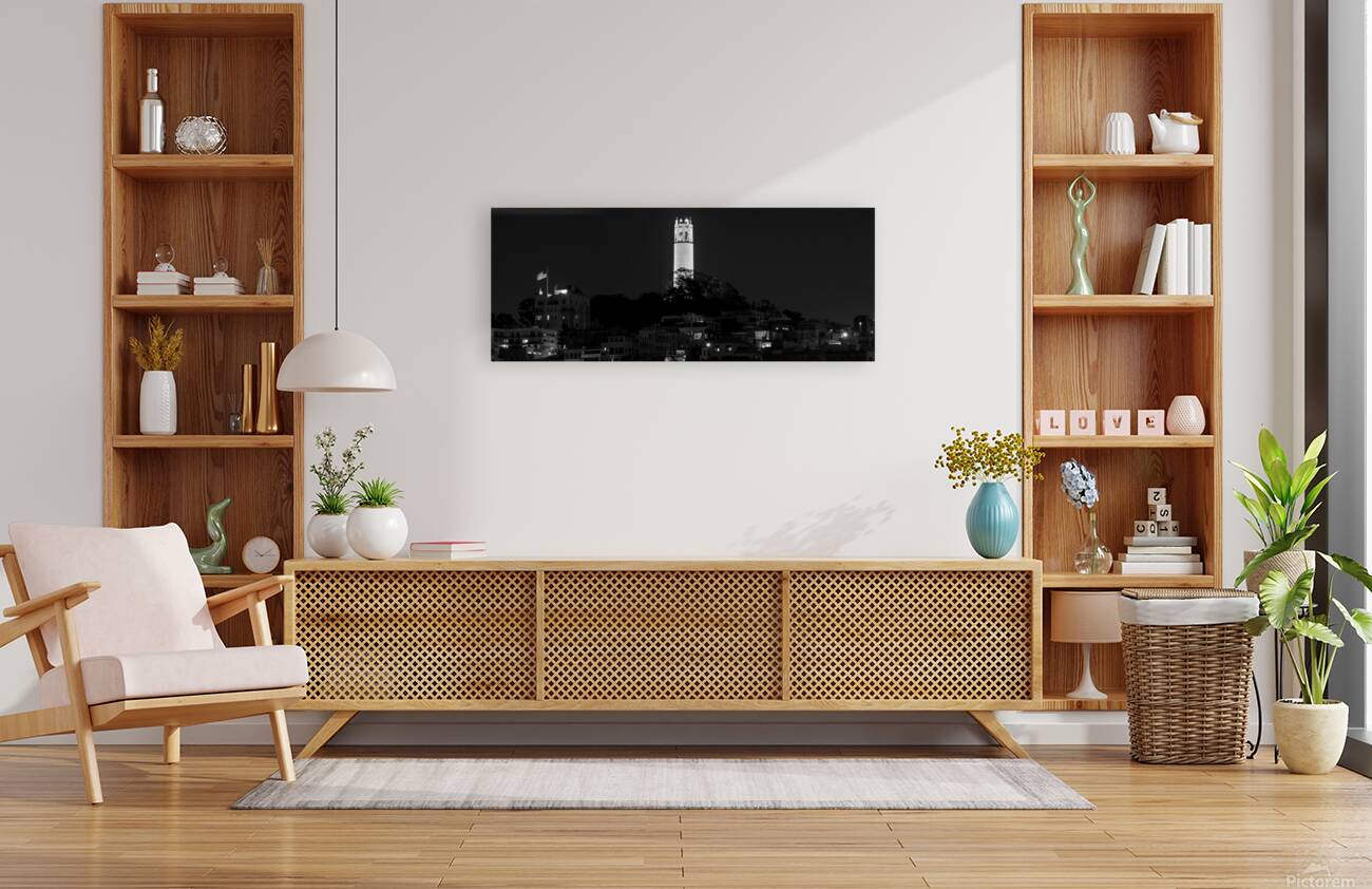 coit tower from russian hill  panoramic 494 Coit Reproduction