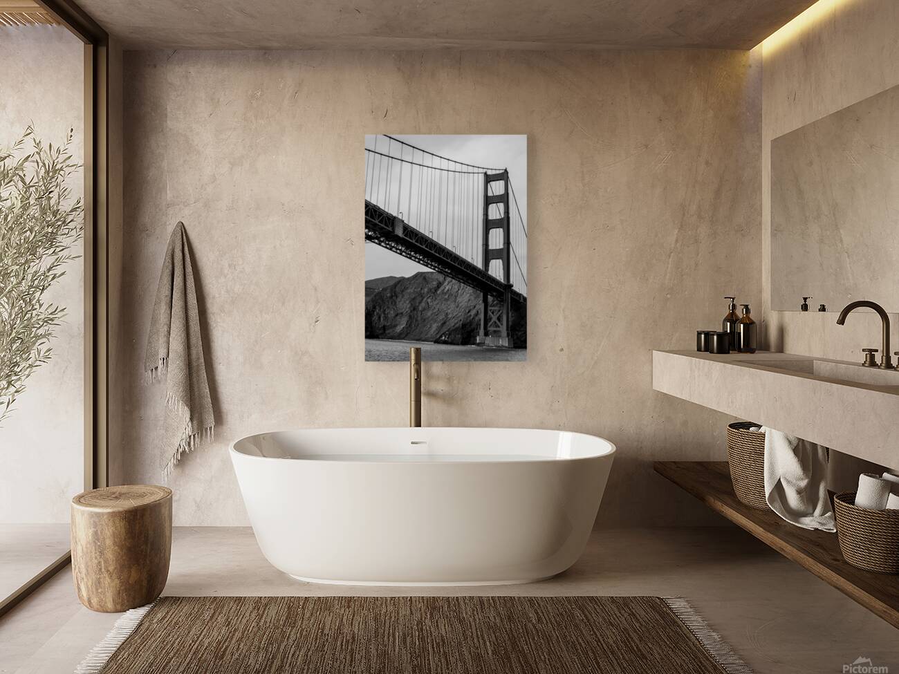 golden gate bridge  vertical 4523 Kirby 13k Reproduction