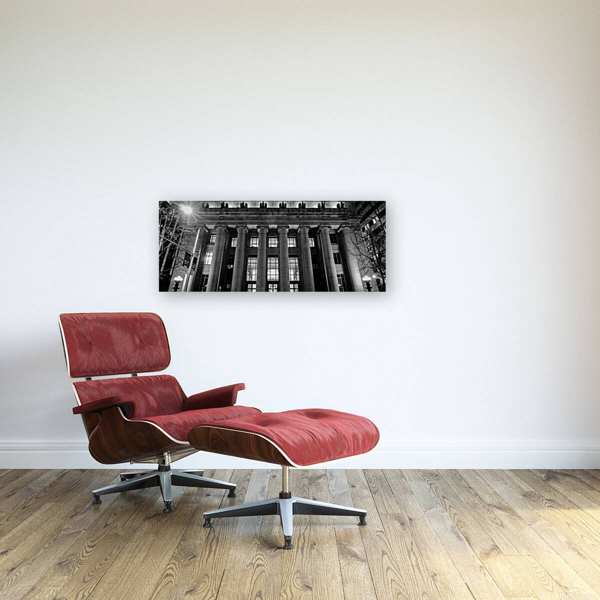 san francisco federal reserve building night  pan Reproduction