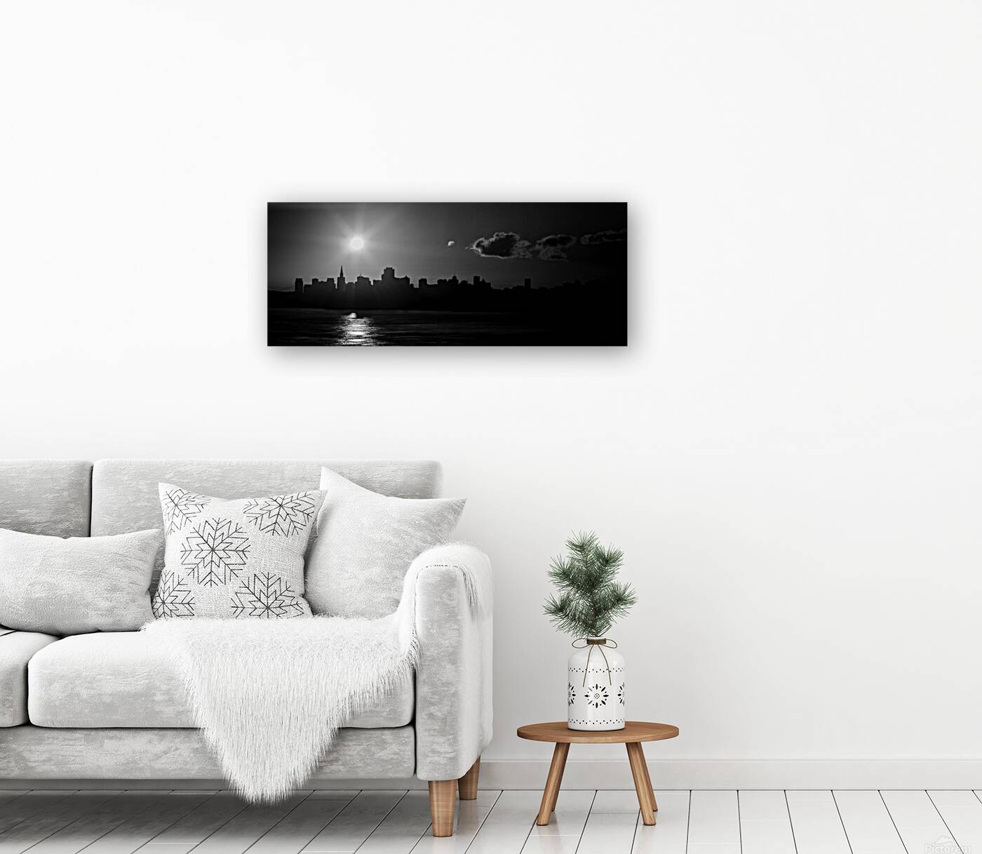 sunrise above san francisco skyline  panoramic 50 Reproduction