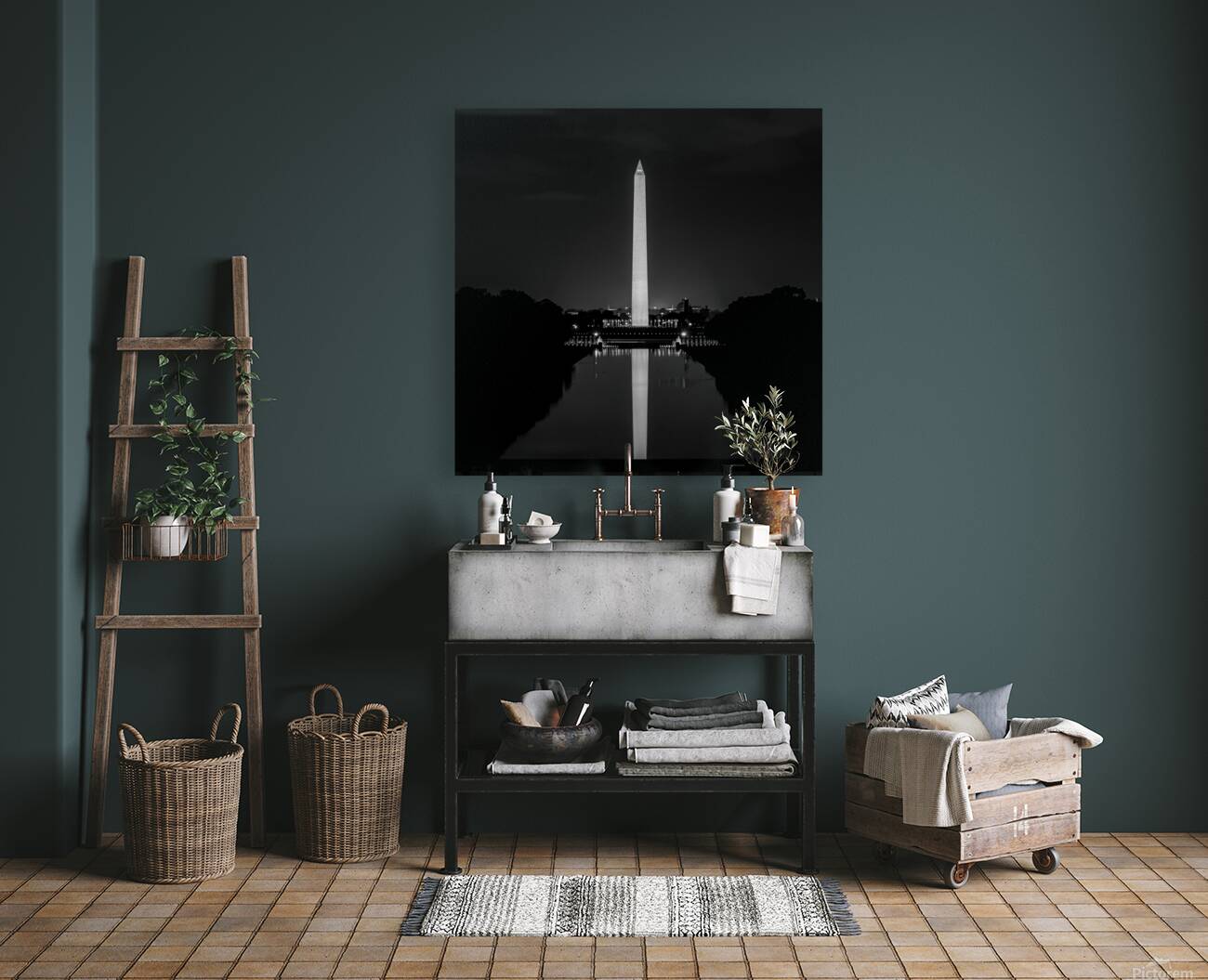 washington monument at night from lincoln memoria 1708465742.7968 Reproduction