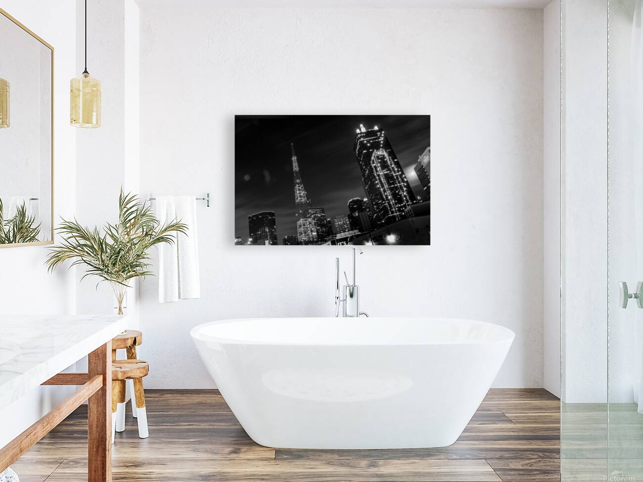 downtown dallas full moon  horizontal 2121 Pepper Reproduction