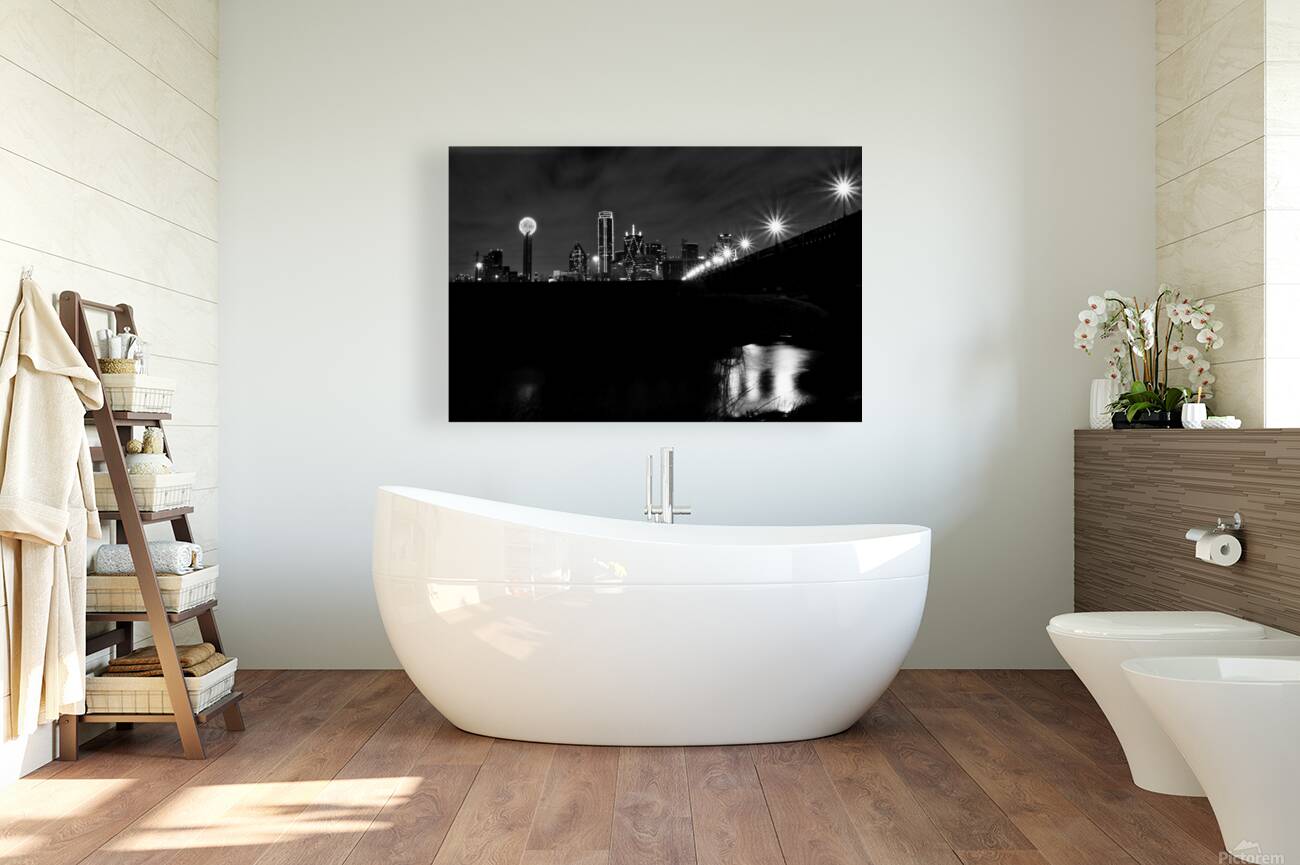 dallas skyline from trinity riverbed  horizontal Reproduction