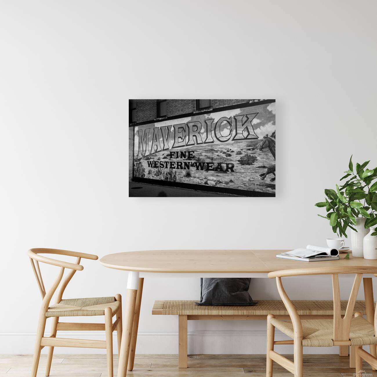 maverick fine western wear mural  horizontal 811 Reproduction
