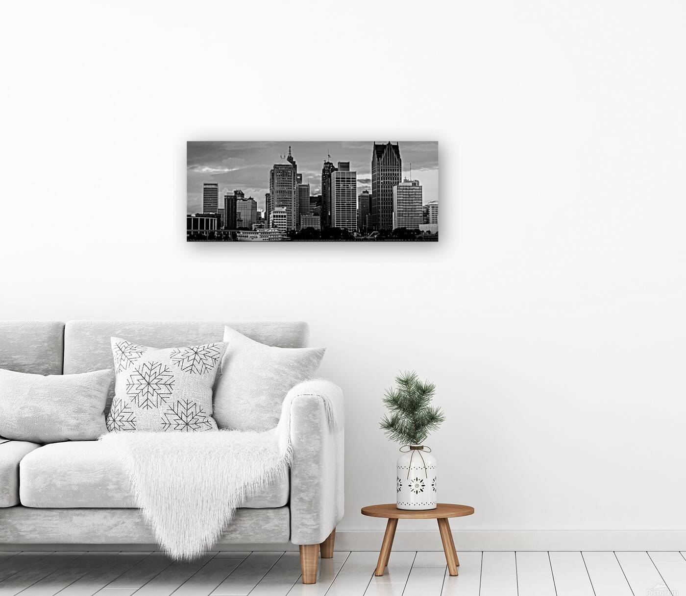 detroit skyline from windsor  panoramic 3036 Prin Reproduction