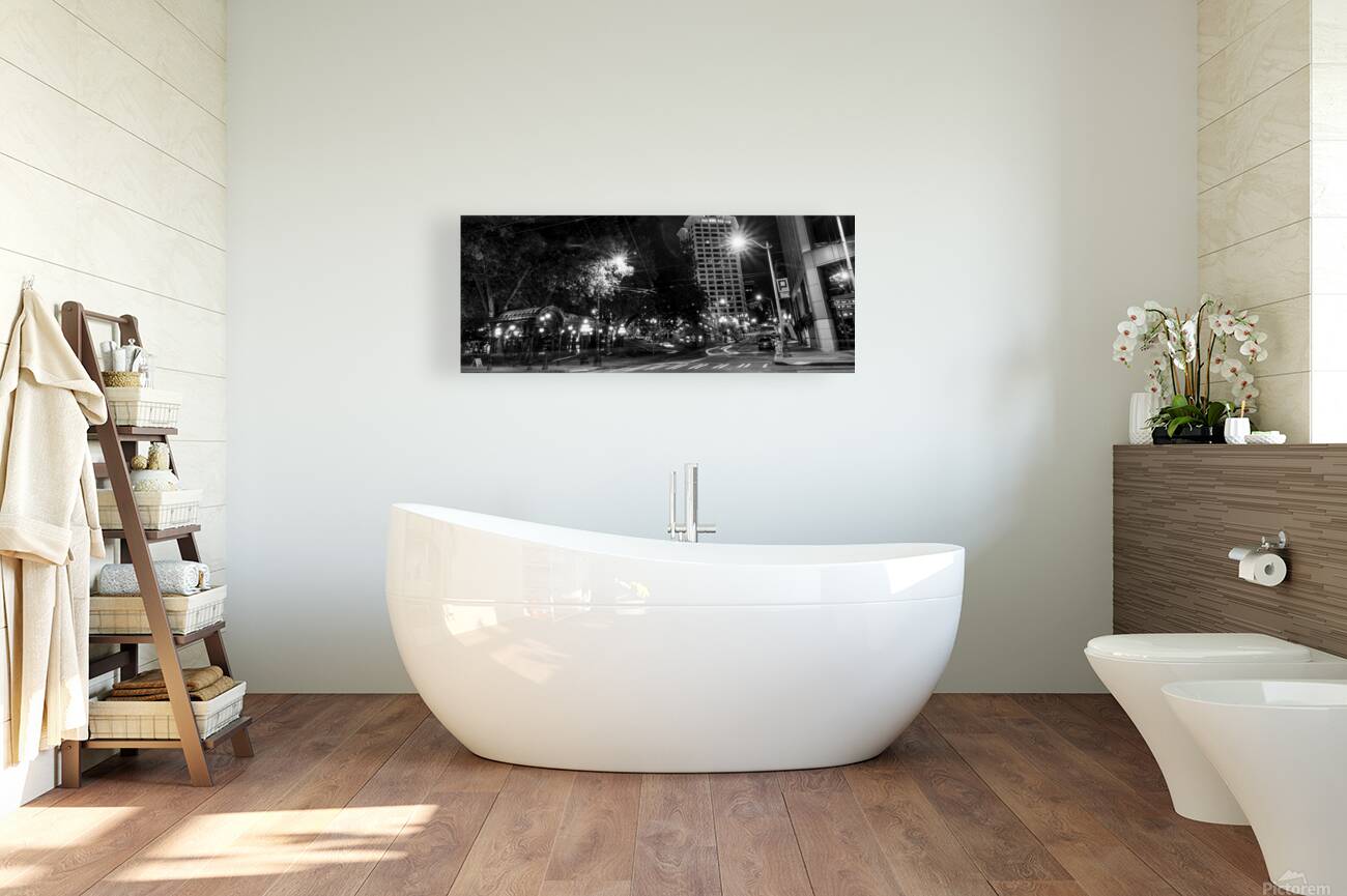 smith tower pioneer square at night  panoramic 27 Reproduction