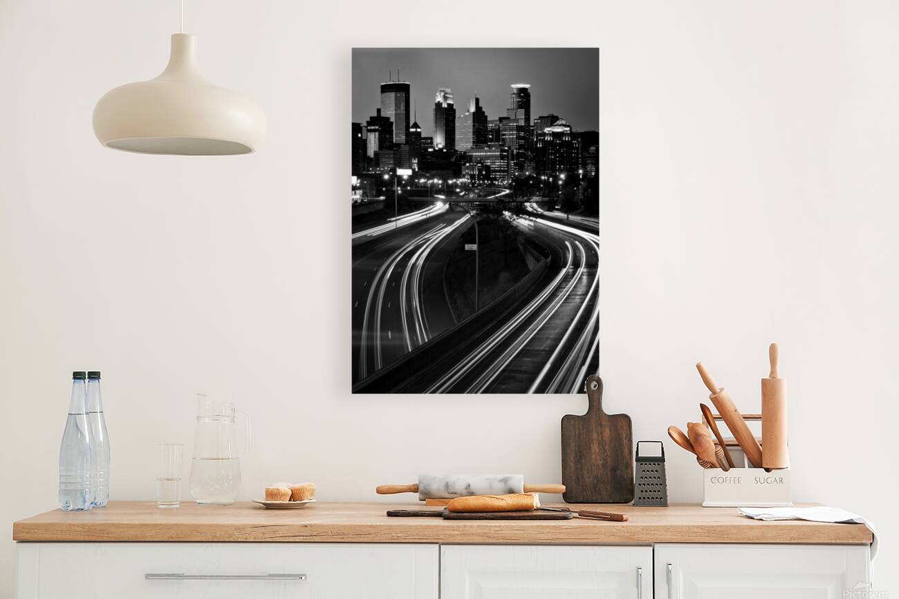 mpls skyline at night  vertical 1705 Minny 13k.jp Reproduction