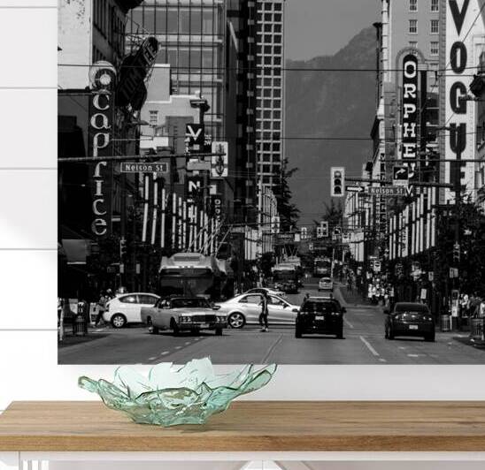 nelson and granville streets vancouver  square 26 by Black And White
