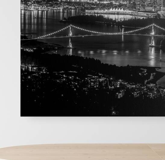 downtown vancouver bc at night  square 2629 Cypre by Black And White