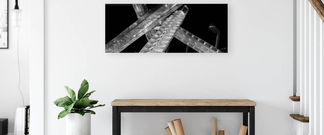 vancouver olympic cauldron at night  panoramic 26 by Black And White