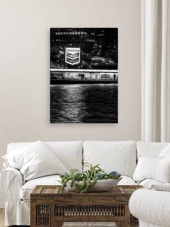chevron station burrard inlet  vertical 318 Chevr by Black And White