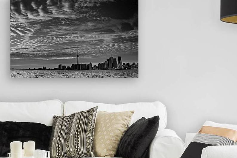 toronto skyline whispy clouds  horizontal 424 Tor by Black And White