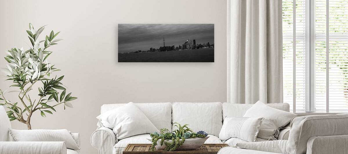 toronto skyline november sky  panoramic 418 Novem by Black And White