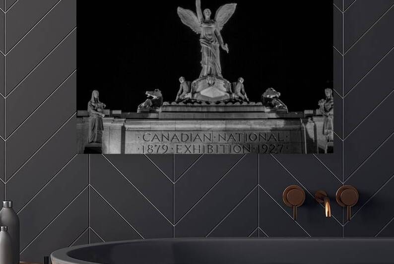 canadian national exhibition at night  horizontal by Black And White