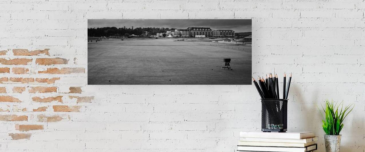 1st tee old cousre st andrews scotland  panoramic by Black And White