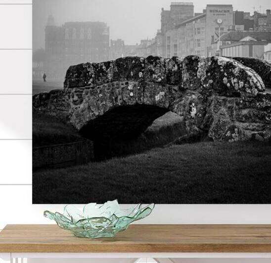 swilcan bridge old course st andrews  square 4656 by Black And White