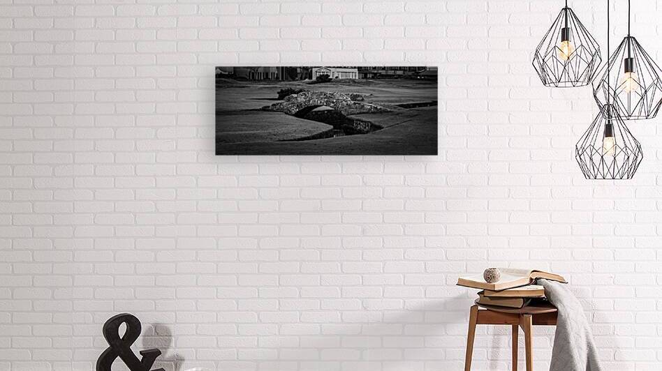 old course hotel swilcan bridge  panoramic 4645 H by Black And White