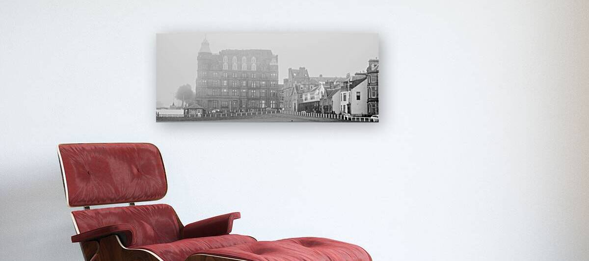 foggy 18th hole st andrews  panoramic 4646 Kilrym by Black And White
