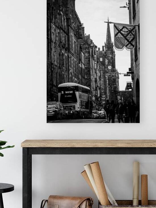 the royal mile old town edinburgh  vertical 4665 by Black And White