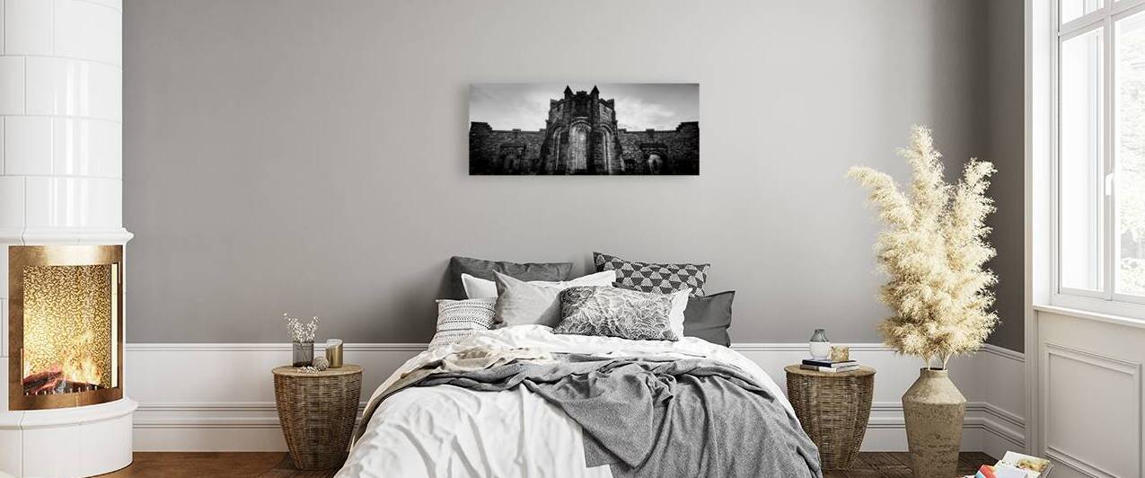 scottish war memorial edinburgh castle  panoramic by Black And White