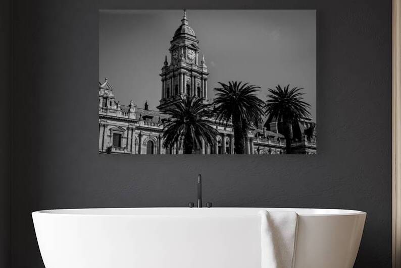 cape town city hall from grand parade plaza  hori by Black And White