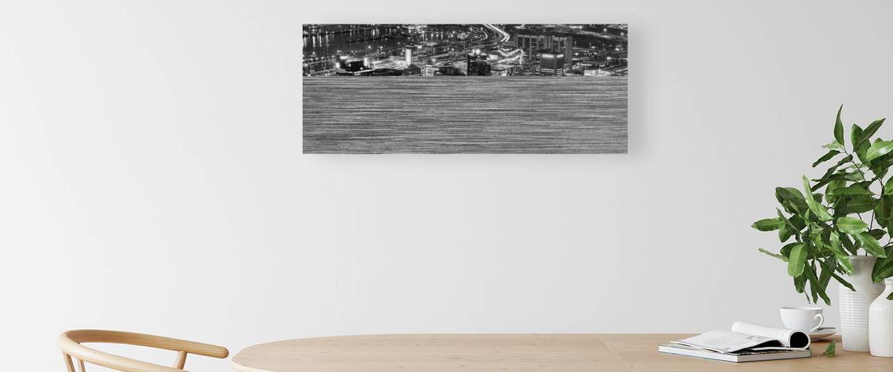 cape town skyline table bay boulevard at night  p by Black And White