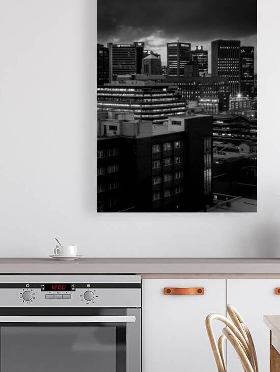 cape town skyline from district six  vertical 296 by Black And White