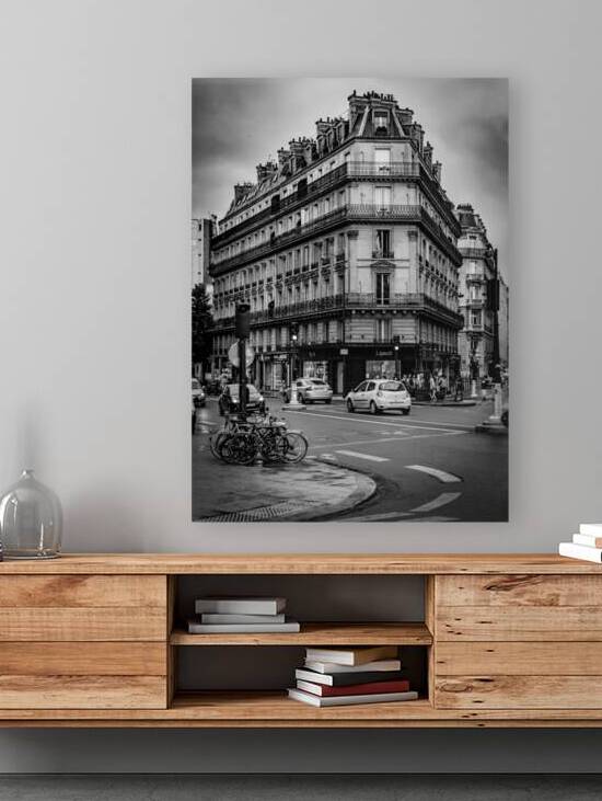 classic paris apartment building  vertical 2451 L by Black And White