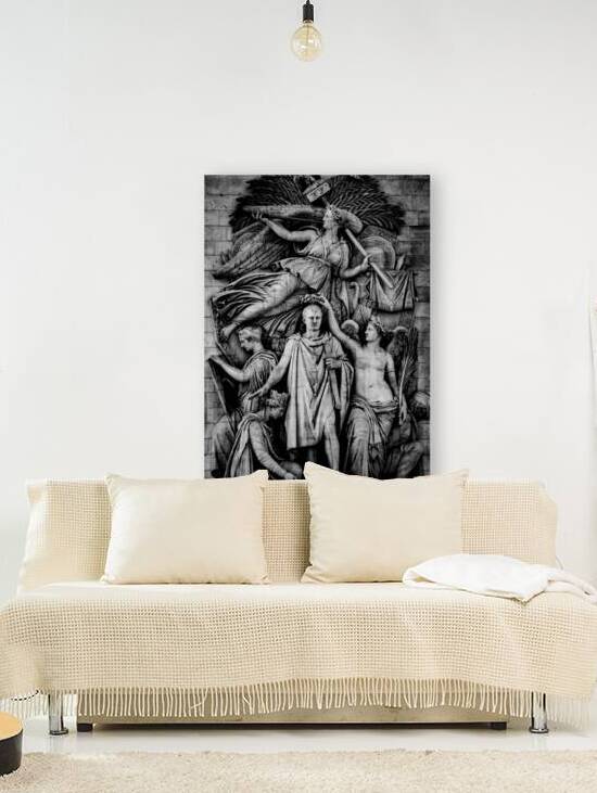 le triomphe relief on arc de triomphe  vertical 3 by Black And White