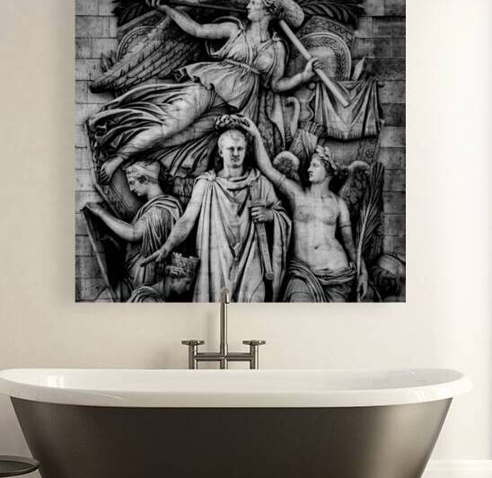 le triomphe relief on arc de triomphe  square 346 by Black And White