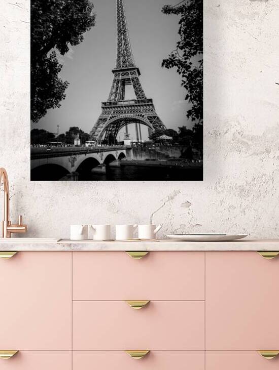 eiffel tower from rive droite  vertical 2441 Droi by Black And White