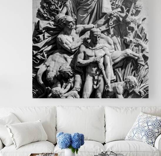 le paix relief on arc de triomphe  square 3465 Le by Black And White