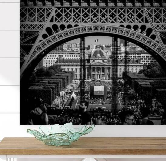 eiffel tower from trocadero gardens  square 2467 by Black And White