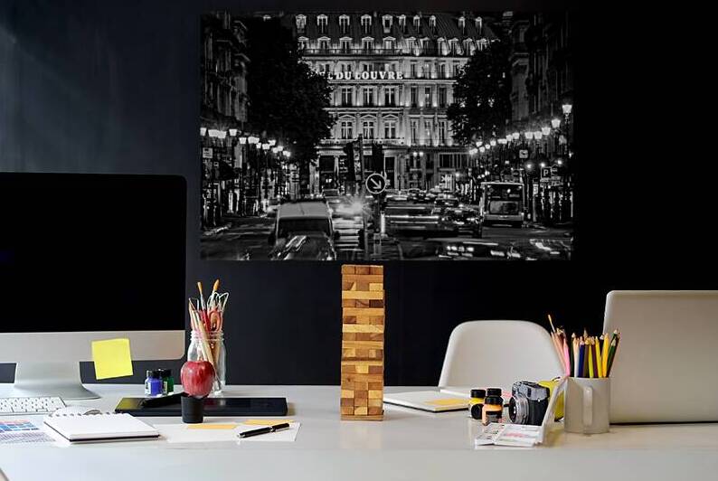 hotel du louvre at night  horizontal 2505 lOpera by Black And White